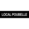 LOCAL POUBELLE NOIR - 29x7cm - Sticker/autocollant