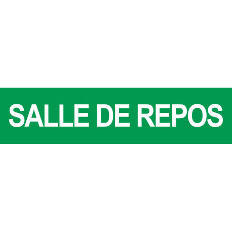Salle de repos vert - 29x7cm - Sticker/autocollant Salle de repos vert - 29x7cm - Sticker/autocollant
