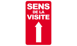 sens de la visite flèche haut - 20x12cm - Sticker/autocollant