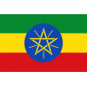 Drapeau Ethiopie - 15x10cm - Sticker/autocollant