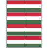 Drapeau Hongrie - 8 stickers - 9.5 x 6.3 cm - Sticker/autocollant