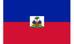 Drapeau Haïti - 19.5x13cm - Sticker/autocollant