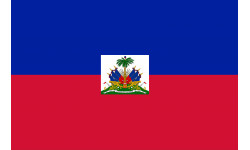 Drapeau Haïti - 15x10cm - Sticker/autocollant