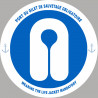 PORT DU GILET DE SAUVETAGE OBLIGATOIRE - 15cm - Sticker/autocollant