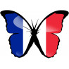 effet papillon France - 15x10.5cm - Sticker/autocollant
