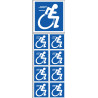 handisport fauteuil - 1 sticker de 10cm / 8 stickers de