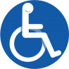 accessibilité handicap moteur rond - 20cm - Sticker/autocollant