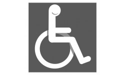 accessibilité handicap moteur gris - 20cm - Sticker/autocollant