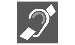 pictogramme accessibilité handicapé mal entendant gris - 20cm - Stic