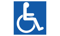 accessibilité handicapé moteur - 20cm - Sticker/autocoll