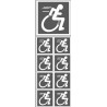 handisport fauteuil - 1 stickers de 10cm et 8 stickers d