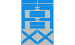 balises circuits GR bleu - 14 pièces - Sticker/autocollant
