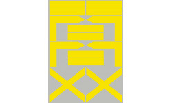 balises circuits GR jaune - 14 pièces - Sticker/autocollant