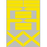 balises circuits GR jaune - 14 pièces - Sticker/autocollant