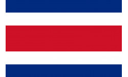 Drapeau Costa Rica - 15 x 10 cm - Sticker/autocollant