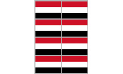 Drapeau Yémen - 8 stickers - 9.5 x 6.3 cm - Sticker/autocollant