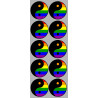 YIN YANG LGBT - 10 stickers de 5cm - Sticker/autocollant