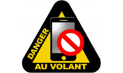 Smartphone - Danger au volant - 5x4.6cm - Sticker/autocollant