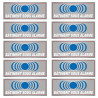 bâtiment sous protection - 10 stickers de 7x2.5cm - Sticker/autocollant