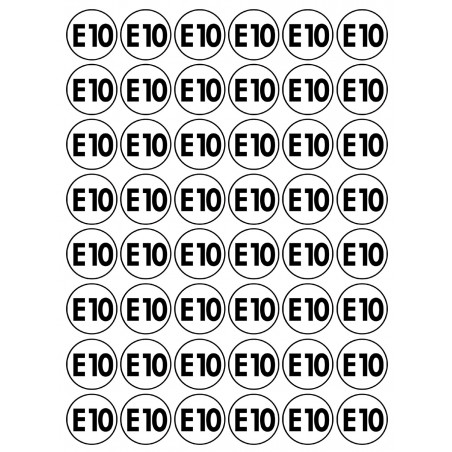 Série E10 - 48 stickers de 2.8cm - Sticker/autocollant