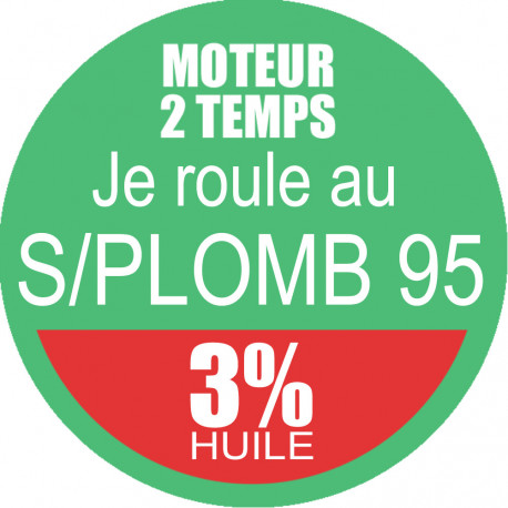 SANS PLOMB 95 - mélange 3 de 5cm - Sticker/autocollant SANS PLOMB 95 - mélange 3 de 5cm - Sticker/autocollant