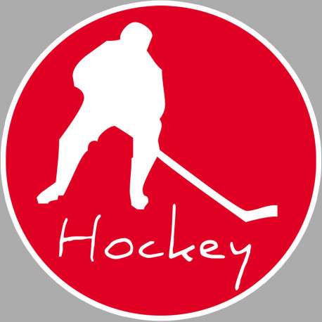 hockey joueur - 5cm - Sticker/autocollant hockey joueur - 5cm - Sticker/autocollant