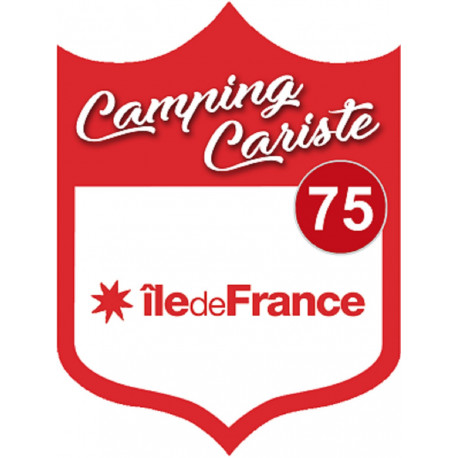 blason camping cariste Ile de France 75 - 20x15cm - Sticker/autocollan