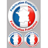 Fabrication Française (1 fois 20cm + 2 fois 10cm) - Sticker/autocolla