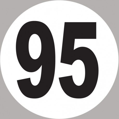 numéro 95 - 5x5cm - Sticker/autocollant numéro 95 - 5x5cm - Sticker/autocollant