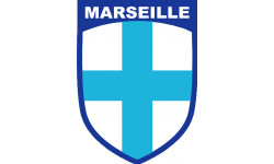 Marseille blason - 10x7.3cm - Sticker/autocollant