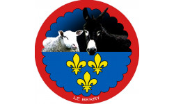 mouton Berrichon et L'âne grand noir du Berry - 10 cm - Sticker/autoc