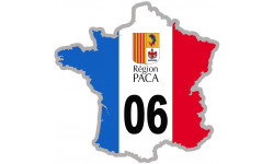 FRANCE 06 Région PACA - 5x5cm - Sticker/autocollant