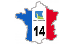 FRANCE 14 région Normandie - 5x5cm - Sticker/autocollant
