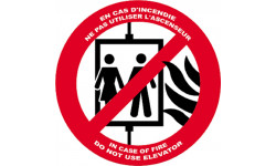 En cas d'incendie ne pas utiliser l'ascenceur - 5cm - Sticker/autocoll