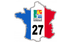 FRANCE 27 Région Haute Normandie - 20x20cm - Sticker/autocollant