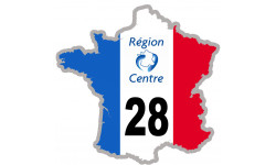 FRANCE 28 région Centre - 15x15cm - Sticker/autocollant