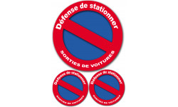 stationnement interdit - 1sticker 20cm - 2 de 10cm - Sticker/autocolla