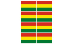 Drapeau Bolivie (8 fois 9.5x6.3cm) - Sticker/autocollant