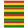 Drapeau Bolivie (8 fois 9.5x6.3cm) - Sticker/autocollant