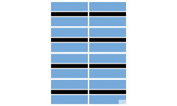 Drapeau Botswana (8 fois 9.5x6.3cm) - Sticker/autocollant