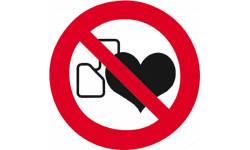 Interdit aux personnes portant un stimulateur cardiaque - 5cm - Sticke
