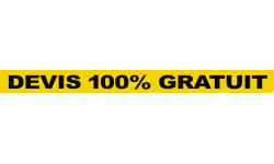 DEVIS 100% GRATUIT (120x10cm) - Sticker/autocollant