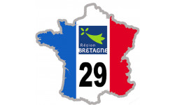FRANCE 29 région Bretagne - 10x10cm - Sticker/autocollant