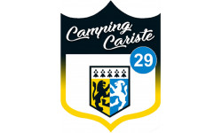 blason camping cariste Finistère 29 - 15x11.2cm - Sticker/autocollant