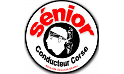 conducteur Sénior Corse (15x15cm) - Sticker/autocollant