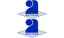 logo Artisan - 2stickers de 18x11.3cm - Sticker/autocollant