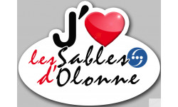 j'aime les Sable d'Olonne (15x11cm) - Sticker/autocollant