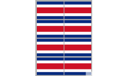 Drapeau Costa Rica (8 fois 9.5x6.3cm) - Sticker/autocollant