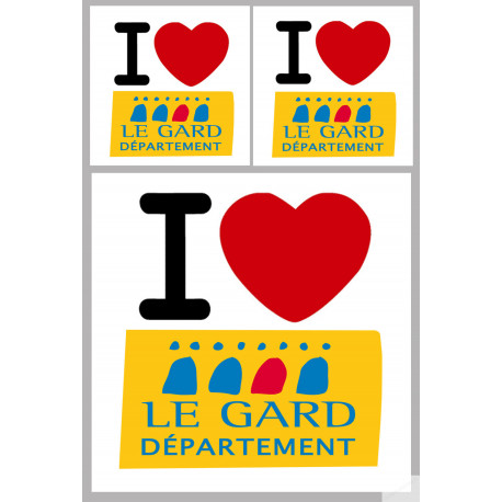 Département 30 le Gard (1fois 10cm / 2 fois 5cm) - Sticker/autocollan