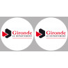 Département 33 la Gironde (2 fois 10cm) - Sticker/autocollant